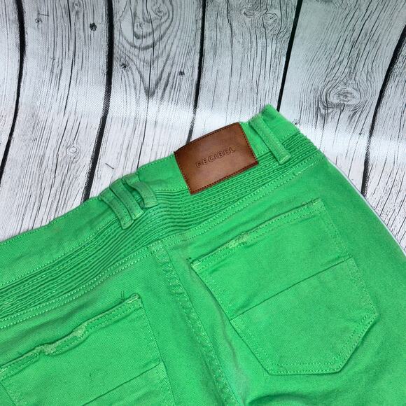 Men’s Decibel Distressed Lime Green Jeans Size 32x32 - Picture 4 of 4
